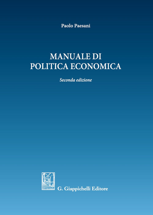 Cover of Manuale di politica economica