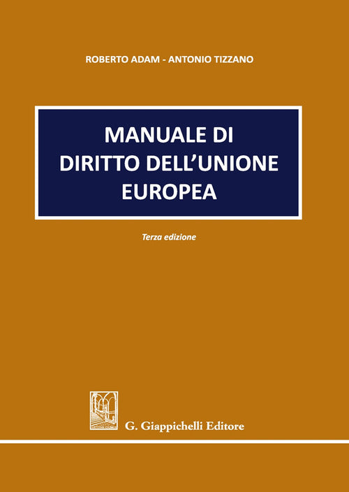 Cover of Manuale di diritto dell'Unione europea