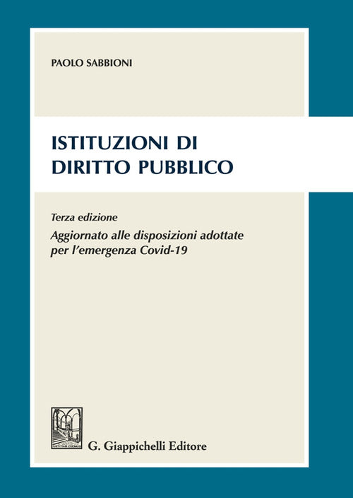 Cover of Istituzioni di diritto pubblico
