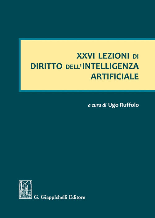 Cover of XXVI lezioni di diritto dell'intelligenza artificiale