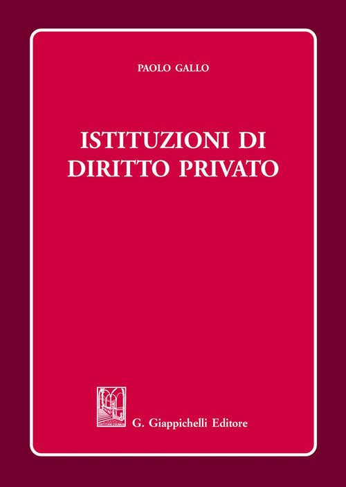 Cover of Istituzioni di diritto privato