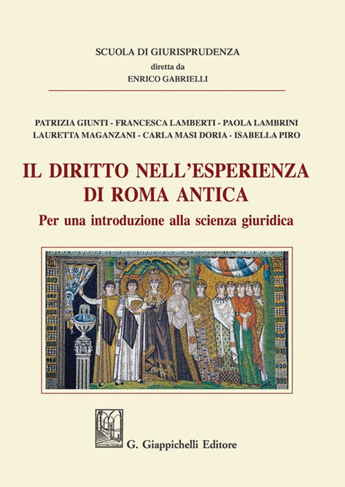 Cover of diritto nell'esperienza di Roma antica. Per una introduzione alla scienza giuridica