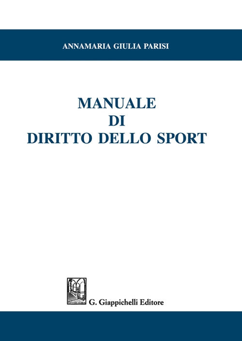 Cover of Manuale di diritto dello sport