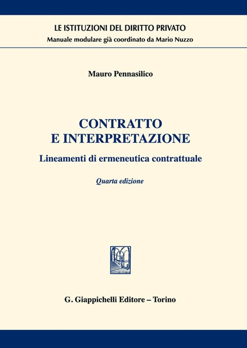 Cover of Contratto e interpretazione. Lineamenti di ermeneutica contrattuale