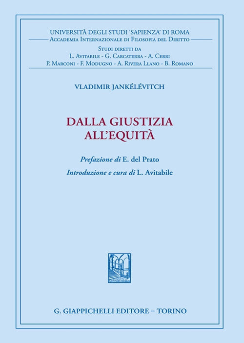 Cover of Dalla giustizia all'equità