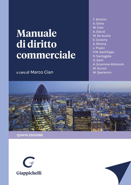 Cover of Manuale di diritto commerciale
