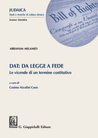 Cover of Dat: da legge a fede. Le vicende di un termine costitutivo