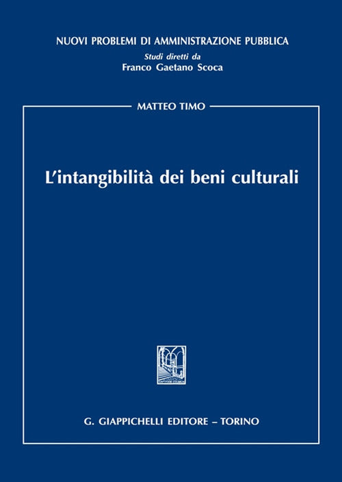 Cover of intangibilità dei beni culturali
