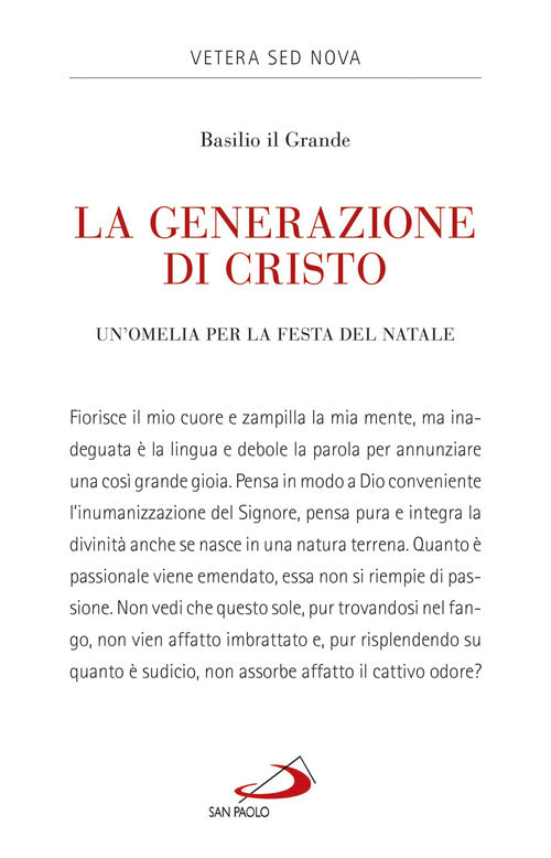 Cover of generazione di Cristo. Un'omelia natalizia