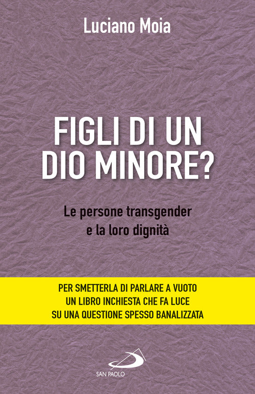 Cover of Figli di un dio minore? Le persone transgender e la loro dignità