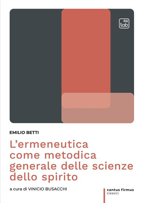 Cover of ermeneutica come metodica generale delle scienze dello spirito