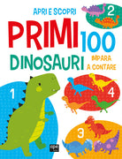 Cover of Primi 100 dinosauri. Italiano e inglese