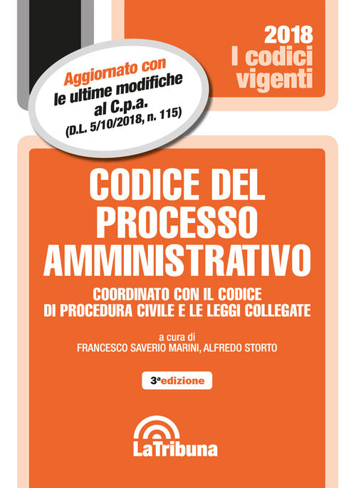 Cover of Codice del processo amministrativo. Coordinato con il codice di procedura civile e le leggi collegate