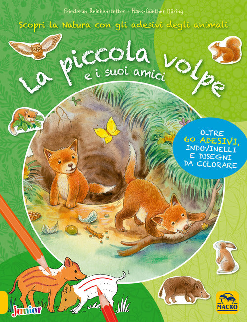 Cover of piccola volpe e i suoi amici. Con adesivi