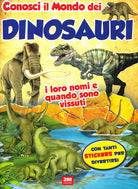 Cover of Dinosauri. Sticker. Trendy model