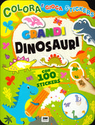 Cover of Grandi dinosauri. Colora e gioca stickers