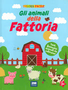 Cover of animali della fattoria. Colora facile
