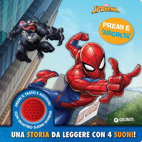 Cover of Spiderman. Una storia da leggere con 4 suoni. Premi e ascolta