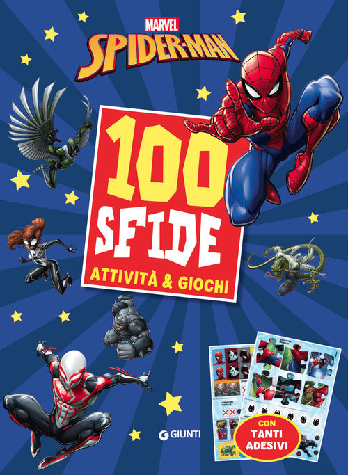 Cover of Spiderman. Marvel. 100 sfide. Attività e giochi. Sticker special color
