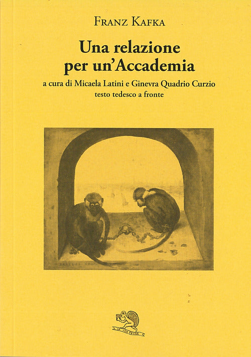 Cover of relazione per un'Accademia. Testo tedesco a fronte