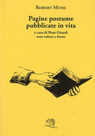 Cover of Pagine postume pubblicate in vita. Testo tedesco a fronte