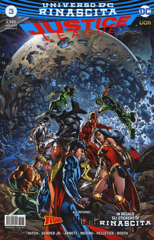 Cover of Rinascita. Justice League