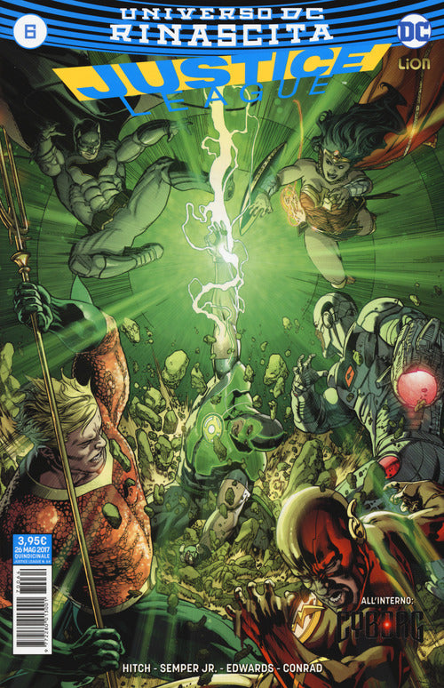 Cover of Rinascita. Justice League