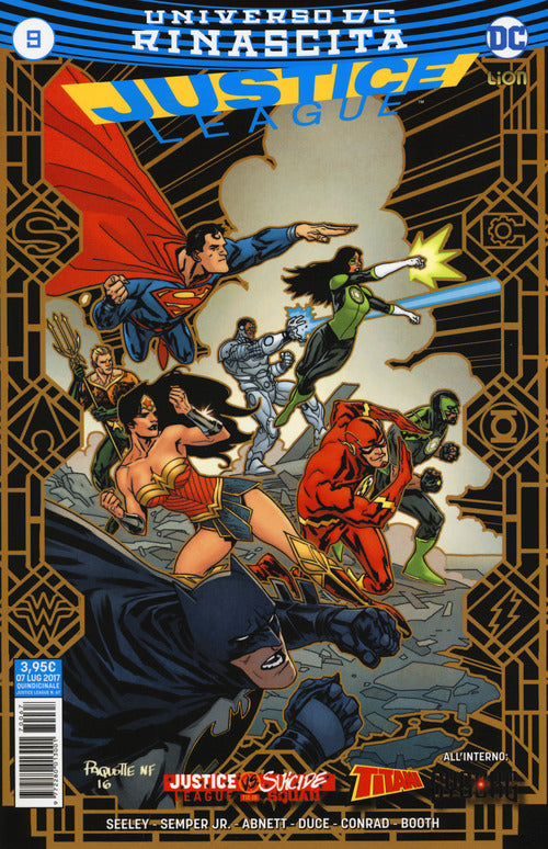 Cover of Rinascita. Justice League