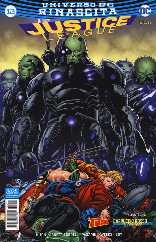 Cover of Rinascita. Justice League