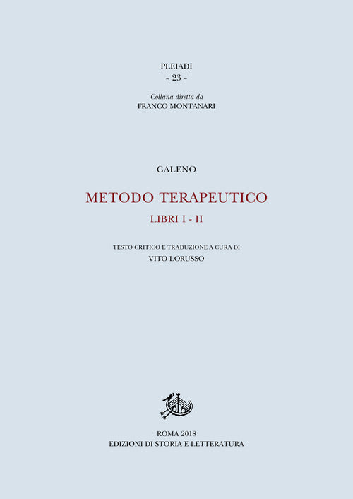 Cover of Metodo terapeutico