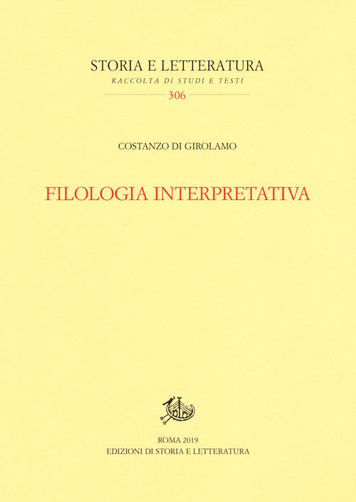 Cover of Filologia interpretativa