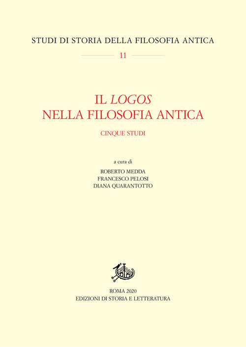Cover of logos nella filosofia antica. Cinque studi