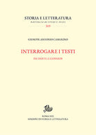 Cover of Interrogare i testi. Da Dante a Leopardi