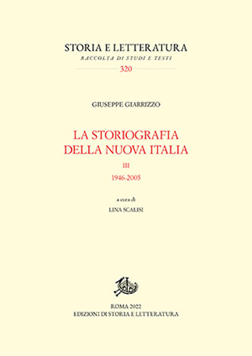 Cover of storiografia della nuova Italia. 1946-2005