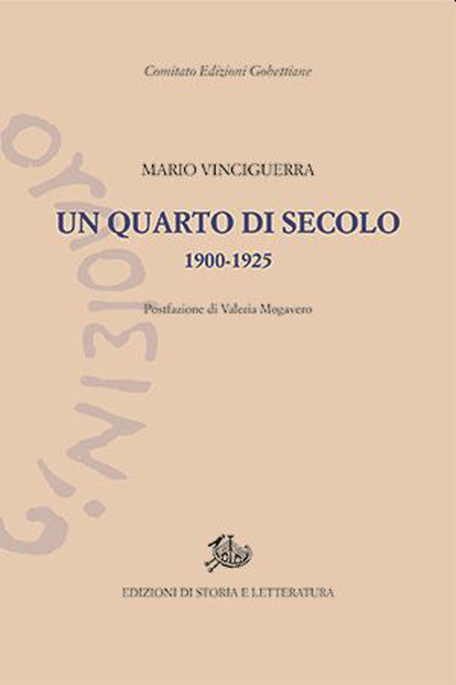 Cover of quarto di secolo. 1900-1925