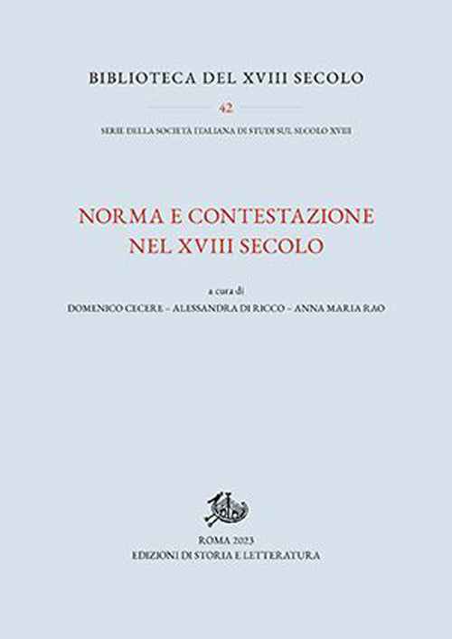 Cover of Norma e contestazione nel XVIII secolo