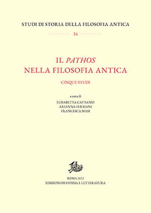 Cover of pathos nella filosofia antica. Cinque studi