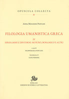 Cover of Filologia umanistica greca