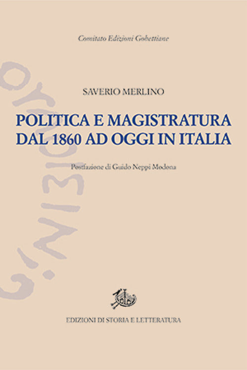 Cover of Politica e magistratura dal 1860 ad oggi in Italia