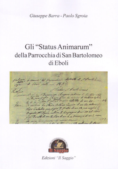 Cover of «Status Animarum» della Parrocchia di San Bartolomeo di Eboli