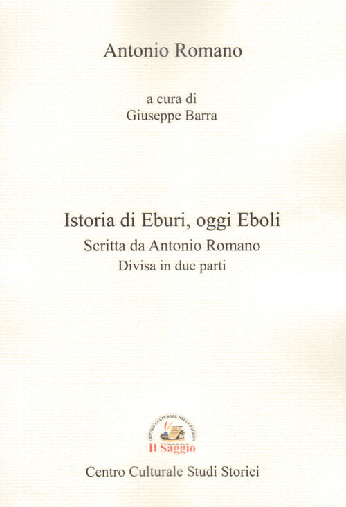 Cover of Istoria di Eburi, oggi Eboli