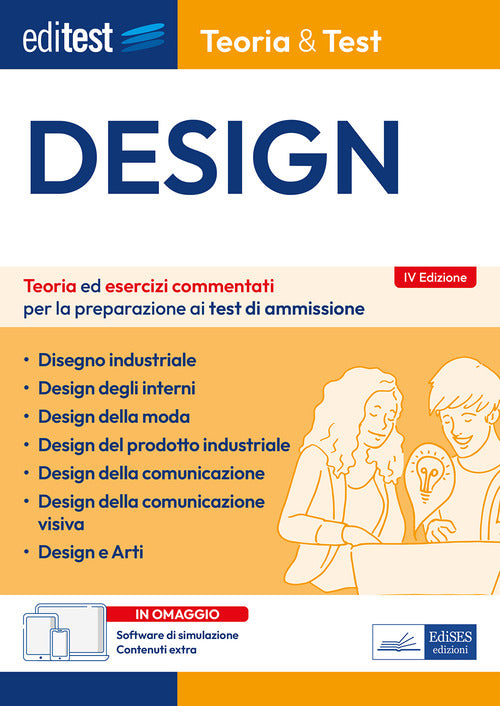 Cover of EdiTEST. Design. Teoria ed esercizi commentati per la preparazione ai test di ammissione. Con software di simulazione online