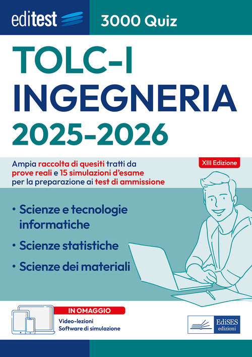 EdiTEST. Ingegneria. 3000 quiz. TOLC-I 2025-26