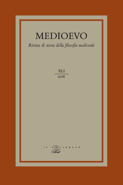 Cover of Medioevo. Rivista di storia della filosofia medievale