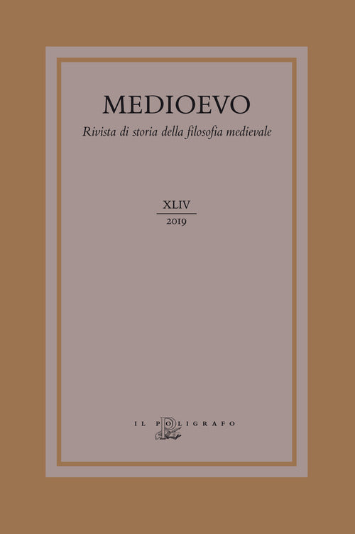 Cover of Medioevo. Rivista di storia della filosofia medievale