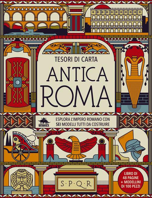 Cover of Antica Roma. Esplora l’Impero Romano con sei modelli tutti da costruire. Tesori di carta