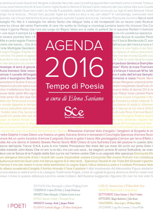 Cover of Tempo di poesia. Agenda 2016