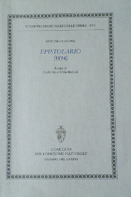 Cover of Epistolario (1814)
