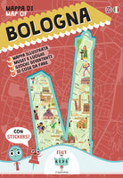 Cover of Mappa di Bologna Illustrata. Con adesivi. Ediz. italiana e inglese