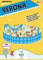Cover of Mappa di Verona illustrata. Con adesivi